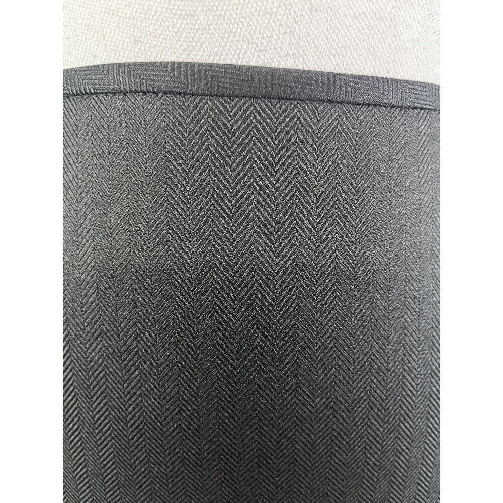 Tahari Skirt size 14 Petite Classic Black Herringbone Straight Above Knee Career - Picture 5 of 11